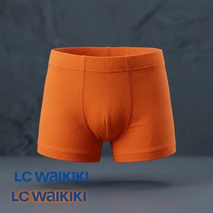 Men's Trendy Cotton Underwear with Embroidered Waist Logo Antibacterial Seamless Knitted Fabric for Home Use - Product Image 3