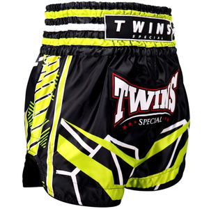 Shorts de Muay Thai pour jumeaux, best-seller, logo et designs personnalisés, qualité supérieure, imprimé noir, jaune, blanc, shorts de combat MMA, kickboxing - Product Image 2