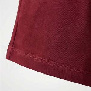 Women's 2 Piece Knitted Cotton Shorts Set Crew Neck Short Sleeve Loose Fit Casual Daily Wear Above Knee Solid <b>Maroon</b> Foil Print - Product Image 6