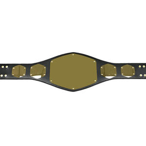 Cinturón de Campeonato de Lucha Libre Personalizado de la INDUSTRIA GLOWING NEON, en Cuero PU Deportivo con Impresión por Transferencia de Calor, Placas Doradas, Correa Negra, Unisex - Product Image 1