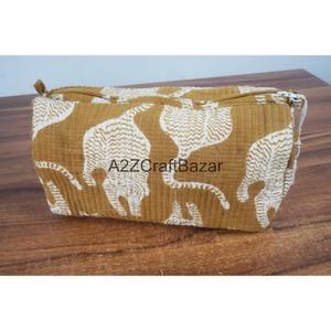 Ensemble de pochettes de voyage Jaipur Boho Chic, grandes, douces, durables, légères, écologiques, en tissu de coton pur, imprimées à la main - Product Image 4