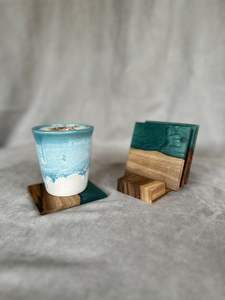 Artistic Luxury <b>Square</b> Resin Eco-Friendly Non-Toxic <b>Adjustable</b> Lightweight Coaster Decor - Product Image 5