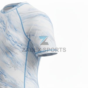 เสื้อรัดกล้ามเนื้อสำหรับผู้ชาย ZABEX SPORTS สำหรับ MMA แบบยืดได้ พร้อมโลโก้ด้านหน้า (แบบเลือกได้) - ชุดออกกำลังกายระบายอากาศได้ดี - Product Image 5