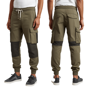 Functional Men's Utility Jogger <b>Pants</b> with Contemporary Pocket Design and Outdoor Lifestyle Fashion Appeal - Product Image 2