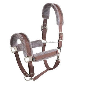 Caballo de nailon con relleno de visón polar, caballo de nailon con cuello Halter en muchos colores, cuerdas de plomo a juego, venta al por mayor - Product Image 1