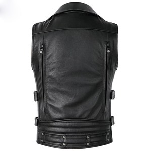 Nouveau gilet en cuir pour homme, taille adulte, design OEM personnalisé, de haute qualité, vente en gros, vêtements d'hiver chauds personnalisés - Product Image 2