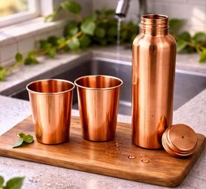 Copper Hydration Bottle Table <b>Drinkware</b> for Hotels Restaurants Cafes and Premium Hospitality Service - Product Image 4