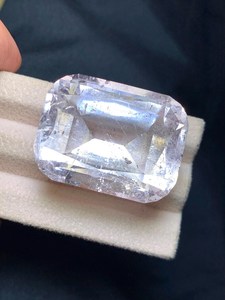 Pierre précieuse Morganite rose, taille coussin, naturelle, facettée, pour bijoux - Product Image 3
