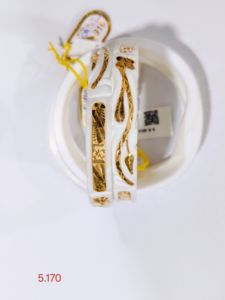 LISA JEWELLERS 22K <b>Solid</b> <b>Gold</b> Trendy White Conch Shell <b>Bangle</b> Women Traditional Bengali Bridal Wedding Jewelry BIS Certified 6 - Product Image 4