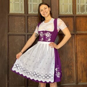 Women's Bavarian Dirndl <b>Dress</b> Knee-Length A-Line Floral Embroidery Short Sleeve Vintage Folk Costume - Product Image 3