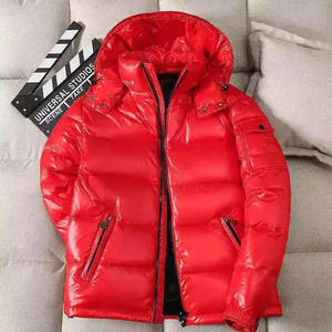 Chaqueta Bomber Corta de Invierno, Negra, para Exteriores, Moderna, Brillante, Ligera, Cálida, de Lana, con Cuello Alto, Servicio OEM, Tallas Grandes, Resistente al Viento - Product Image 6