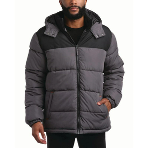 Chaqueta Parka para Hombre STITCH LAB, Color Sólido, Lona de Secado Rápido, Cierre de Cremallera, Ropa Exterior Informal, Corte Regular, Chaqueta de Invierno - Product Image 1