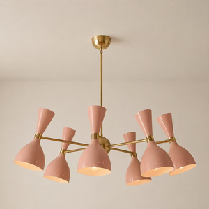 Lustre Diabolo inspiré de Stilnovo, style moderne du milieu du siècle, en laiton, luminaire suspendu Sputnik, éclairage de plafond design - Product Image 3