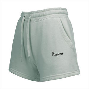 กางเกงขาสั้นผู้ชายทรงหลวม ผ้าฝ้ายถัก 100% ระบายอากาศได้ดี เอวยางยืด เป็นมิตรกับสิ่งแวดล้อม ความยาวระดับเข่า มีกระเป๋า สไตล์ลำลองสมาร์ท - Product Image 2