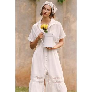 Tobie Short-Sleeve Collared Midi <b>Dress</b> Elegant Ladies Women Midi Floral <b>Dress</b> <b>Boho</b> Sleeveless Casual Women's Linen <b>Long</b> <b>Dresses</b> - Product Image 3