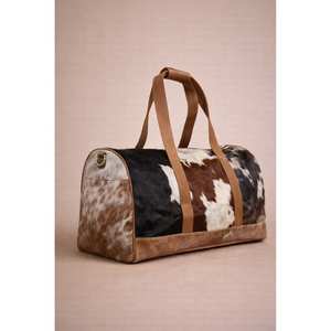 Bolsa de Viaje de Piel Auténtica de Estilo Vintage con Pelo, Ligera y Duradera, para Profesionales, Equipaje de Mano - Product Image 2