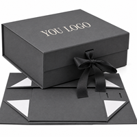 Scatola Regalo Pieghevole Magnetica di Lusso Grigia Personalizzabile, Ecologica e Riutilizzabile, Scatole per Scarpe in Cartone con Chiusura Magnetica