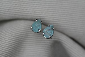 Natural Paraiba Tourmaline Earrings 925 Sterling Silver Gold Real Genuine Blue Green October Birthstone Jewelry for Party <b>Gift</b> - Product Image 2