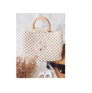 Nuevo Bolso de Mano de Macramé, Diseño Moderno, para Compras, Uso Diario, Casual, Plegable, de Viaje, Colorido, al Precio Más Bajo - Product Image 5