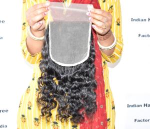 Extensions de cheveux humains bouclés de haute qualité, prix de gros, cuticules naturelles alignées, tissage à double trame, fabriquées à la machine - Product Image 2