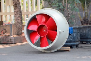 Ventilador Axial Rojo de Ducto del Grupo Phuong Linh, Ventilador de Extracción Industrial - Product Image 5