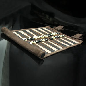 Jeu de Backgammon de Voyage Carré Personnalisé en Cuir PU Écologique de 21 Pouces – Édition Professionnelle de Luxe, Cadeau Personnalisable, Table Salva - Product Image 4