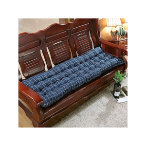 New Launch 100% Sustainable Blue Cotton Embroidered Artisan Rustic <b>Chair</b> <b>Pads</b> 18x18 Inches OEM ODM Service Hotels Home - Product Image 4