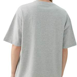 Camiseta de Algodón Oversize para Mujer, Cuello Redondo, Ajuste Holgado Casual, Lisa, Manga Corta, Básica, para Logotipo Personalizado, Venta al por Mayor - Product Image 5