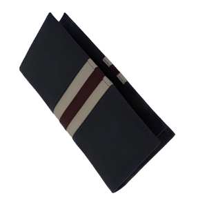 Portefeuille long en cuir noir véritable luxueux pour homme, fait main, organiseur de cartes de crédit exécutif et pochette de voyage fine - Product Image 4