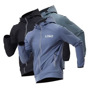 Men's High Quality Long Sleeve Outdoor Hooded <b>Jacket</b> <b>Workout</b> Lightweight Windbreaker Training Sports Quick-dry <b>Jacket</b> for Men's - Product Image 2