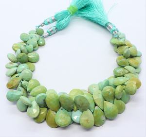 Cuentas facetadas de turquesa natural de Arizona en forma de pera, tamaño de hebra de 8 pulgadas, 7x9 a 11x15 mm, turquesa de Arizona facetada de alta calidad - Product Image 3