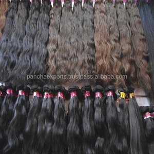 Extensiones de Cabello Humano Natural Indio, Cutícula Alineada, Ondulado, Micro-loop, Pelucas con Frente de Encaje, Negro Natural - Product Image 6