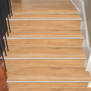 Carreaux de marche en porcelaine émaillée GVT luxueux 1200x300mm 1200x200mm 11mm antidérapants gris, marches en granit rouge - Product Image 5