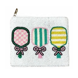 Monedero Pequeño Bordado a Mano con Cuentas para Pickleball, con Cierre Superior de Cremallera, Bolsa Pequeña Multiusos para Llaves, Dinero y Tarjetas - Product Image 6