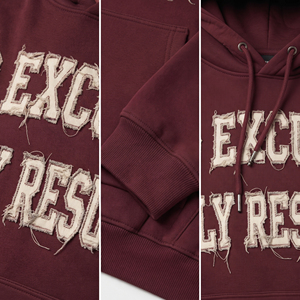 Women's Street Style Over-Size Hoodie <b>Distressed</b> Front Customized Designed Hood Pullover Heavyweight Fleece Cotton Hooded <b>Top</b> - Product Image 5