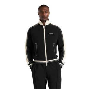 Conjunto Deportivo para Hombre con Cierre Completo, Cuello Alto, Pantalones Anchos, Ribete en Contraste, Cintura Elástica, Dos Piezas, Venta al Por Mayor, Personalizado OEM - Product Image 3