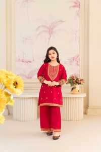 High Quality Export Salwar Kameez Lace Trendy <b>Kids</b> Dresses Indian & Pakistani Daily Wear for Ladies Lawn Cotton Fabric - Product Image 5