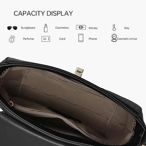 Crossbody Bag for Women Leather PurseWomen Handle Shoulder <b>Handbag</b> <b>Medium</b> Synthetic Leather for Daily Shopping - Product Image 6