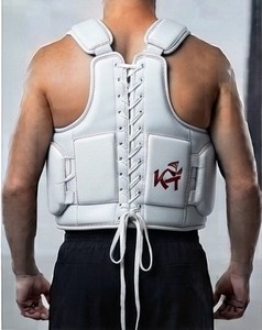 เสื้อเกราะป้องกันอกสำหรับผู้ใหญ่ ยูนิเซ็กซ์ สำหรับมวยไทย เทควันโด ฝึกซ้อม  รับสกรีนโลโก้ ทนทาน ระบายอากาศได้ดี ผลิตจากหนัง PU  มีทุกสี - Product Image 2