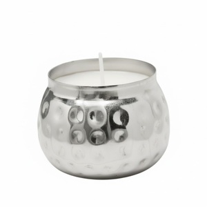 Portavelas moderno hecho a mano de metal dorado martillado, lujoso contenedor decorativo de latón para velas de té, para decoración del hogar y hoteles. - Product Image 4