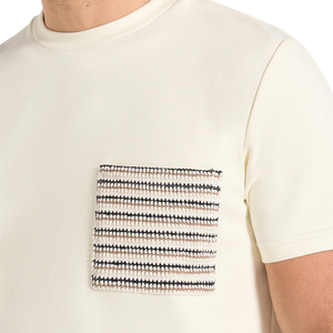 Camiseta de Manga Corta con Cuello Redondo para Hombre, Bolsillo en el Pecho, Diseño Gráfico, Corte Regular, Casual, Venta al por Mayor, Personalizada, OEM, Camiseta de Jersey de Algodón - Product Image 5