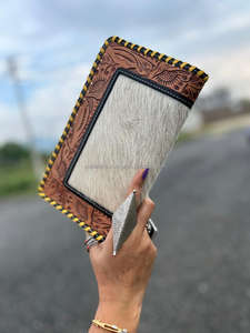 กระเป๋าสตางค์แบบหนีบหนังวัวขนสัตว์มีสไตล์สไตล์กระเป๋าสตางค์ดีไซน์ใหม่ใช้ได้หลายรูปแบบ - Product Image 2