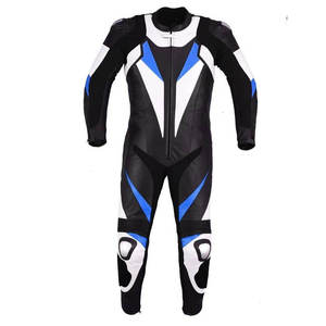 Combinaison de course moto Raptro Pro Neon pour homme, entièrement en cuir, coupe-vent, bicolore, toutes saisons - Product Image 1