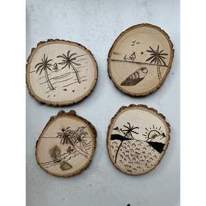 Sous-verres en MDF gravés au laser, sculptés avec précision, protection durable de la table, décoration intérieure avec des motifs personnalisés pour une utilisation promotionnelle - Product Image 2
