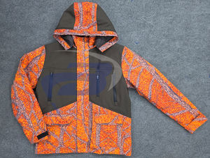 Veste de chasse orange pour l'extérieur, vestes de chasse unisexes, respirantes, imperméables, coupe-vent, camouflage, manteau d'hiver, capuche, logo personnalisé - Product Image 1