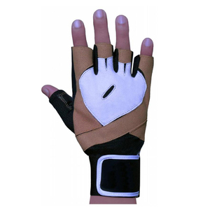 Gants de fitness en cuir pour la musculation, avec support complet du poignet, fermeture à lacets, logo personnalisé, pour hommes et femmes, légers - Product Image 1