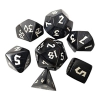 Dés de jeu en corne de buffle faits à la main de haute qualité, dés de jeu en os de corne de buffle, lot de 7 avec taille et design précis, 10 faces