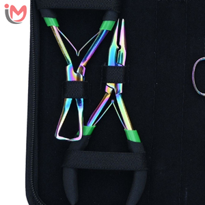 Kit de Herramientas para Extensiones de Cabello: Alicates de Crimpado, Gancho de Extracción, Herramienta de Enhebrado, Mini Tijeras, Herramienta para Separar Dedos, para Salón - Product Image 2