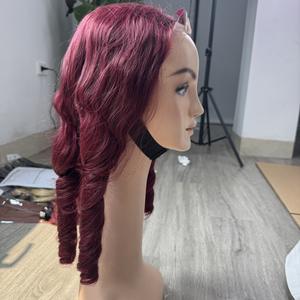 Perruque sans colle vierge de cheveux vietnamiens bruts au meilleur prix, perruques de cheveux humains bouclés de printemps de couleur personnalisée, perruques HD transparentes avec dentelle frontale - Product Image 1