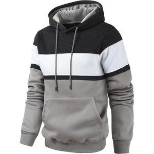 Sudadera con Capucha para Hombre, Diseño Color Block, Corte Regular, Felpa, Informal, con Bolsillo, para Otoño - Product Image 2
